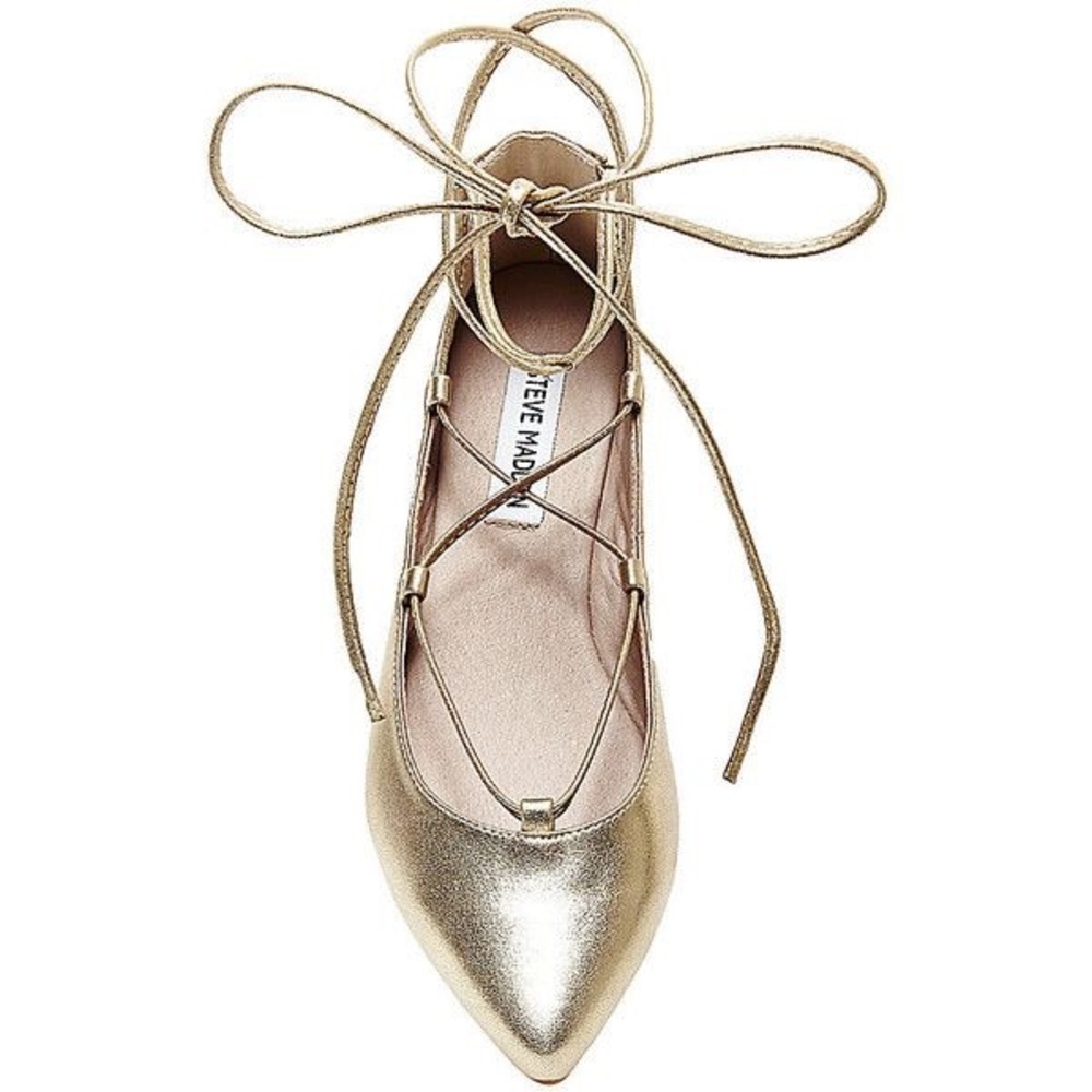 Steve Madden Eleanorr Gold Flats